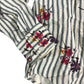 River Island Floral Striped Shirt UK6 Women's 100 Cotton Casual Top