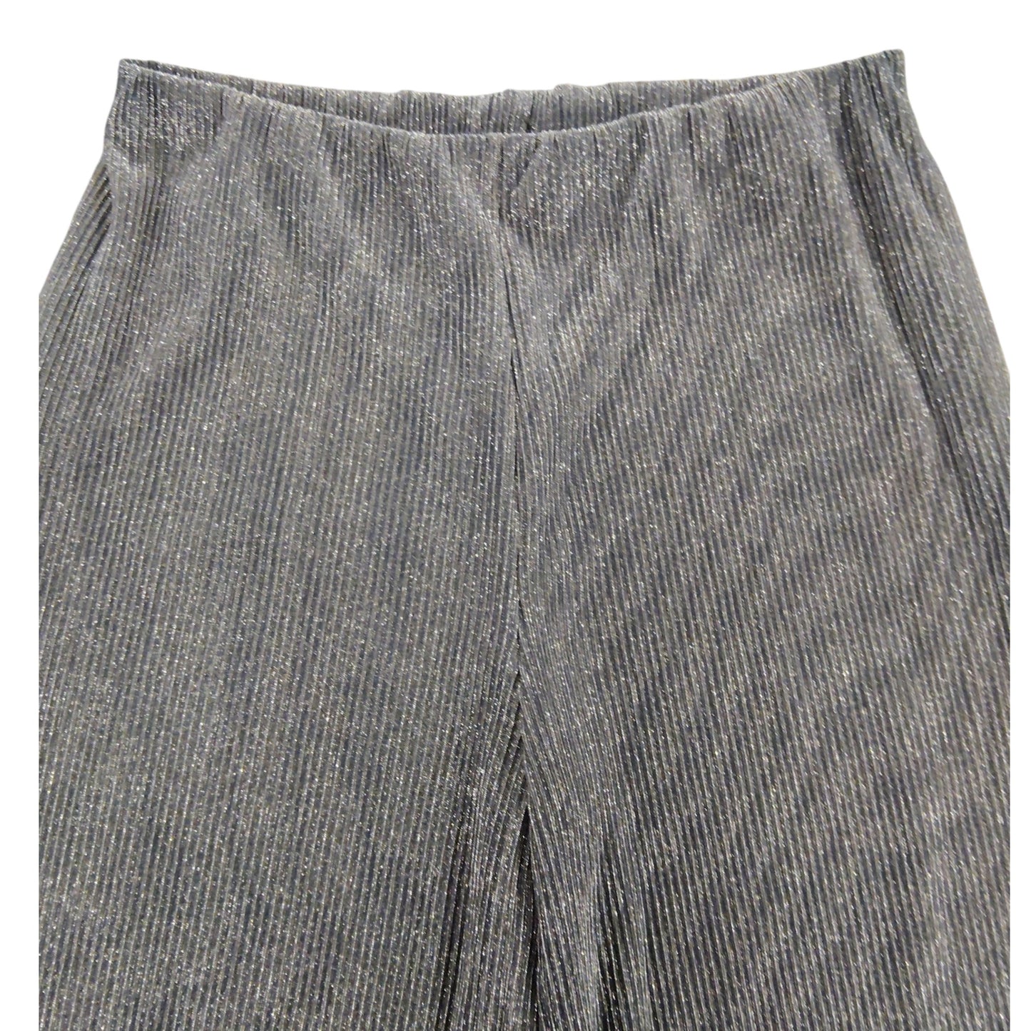 River Island UK14 Women's Metallic Pleated Trousers Shimmery Olive Green