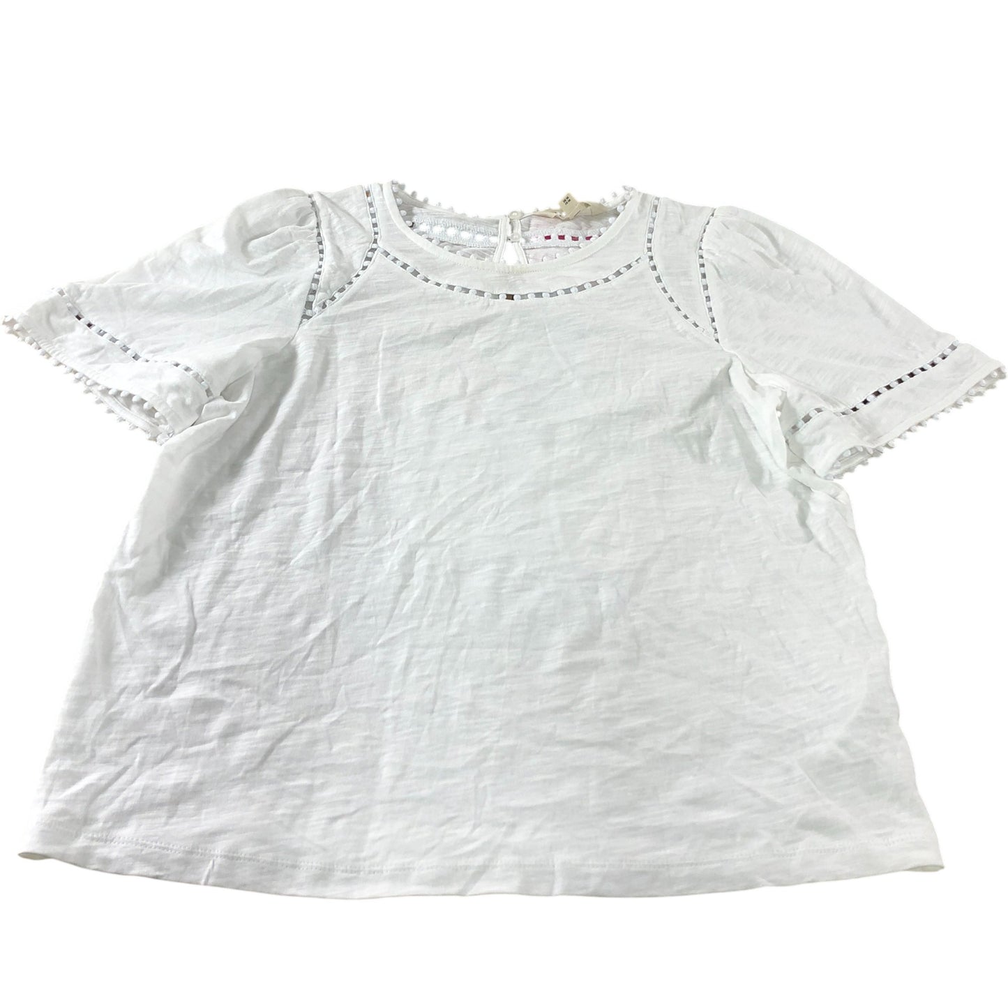White Trim Detail Top - Size 10