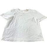 White Trim Detail Top - Size 10