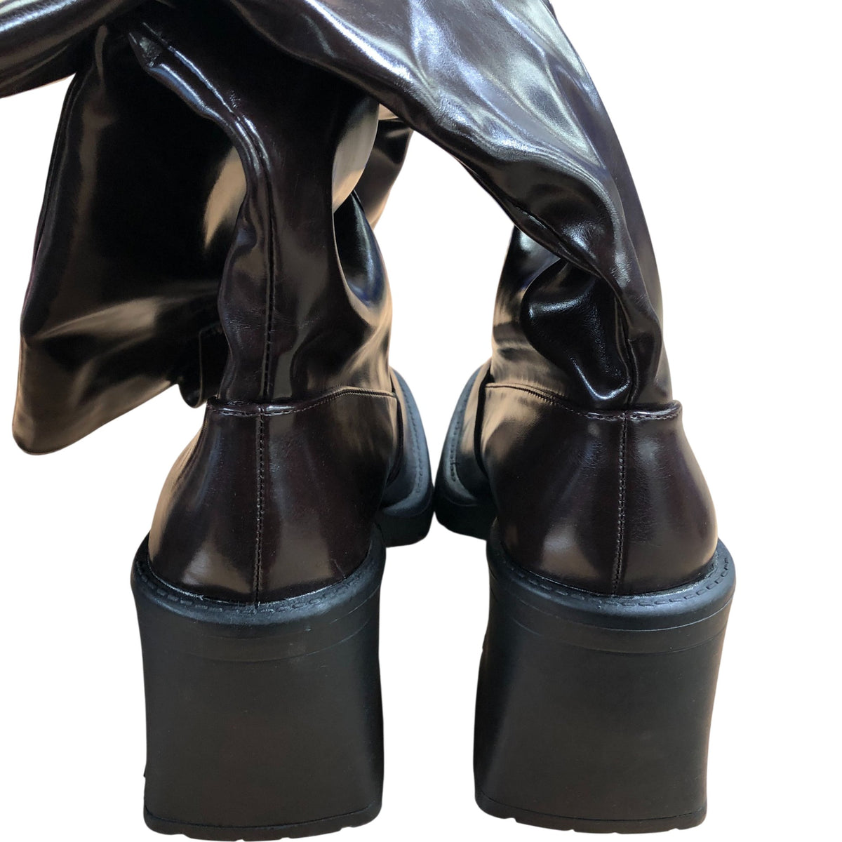 Stylish Branded Brown Knee High Heeled Boots Women's Fashion UK5