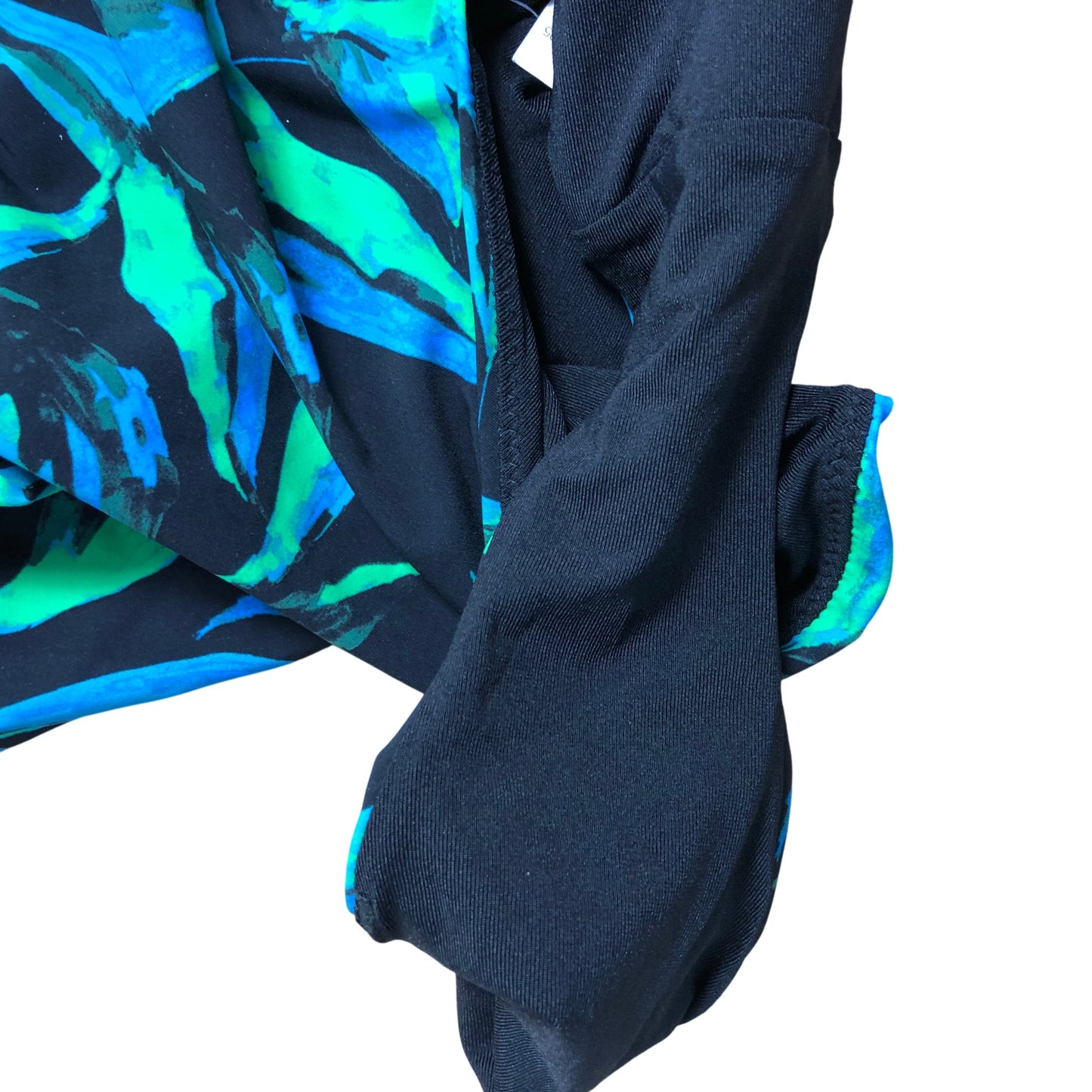 Etam Women's Swimwear UK12 One Piece Swimsuit Green Leaf Print