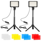 Ci-Fotto LED Video Light Professional Photography Tripod Kit & Colour Filters X2