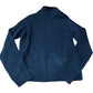 Weird Fish Men's Navy Sweater Size M Ribbed Knit Design With Buttons