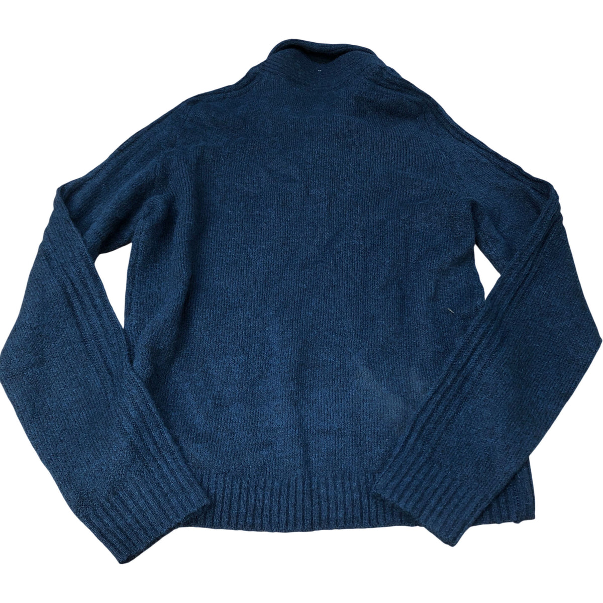 Weird Fish Men's Navy Sweater Size M Ribbed Knit Design With Buttons