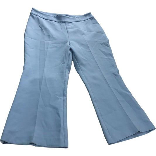 River Island Petite Cropped Flare Trousers UK12 Women's Light Blue
