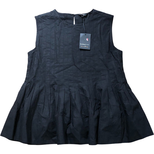 River Island Studios Black Pleated Top Size 8 Women's Sleeveless Stylish
