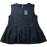 River Island Studios Black Pleated Top Size 8 Women's Sleeveless Stylish
