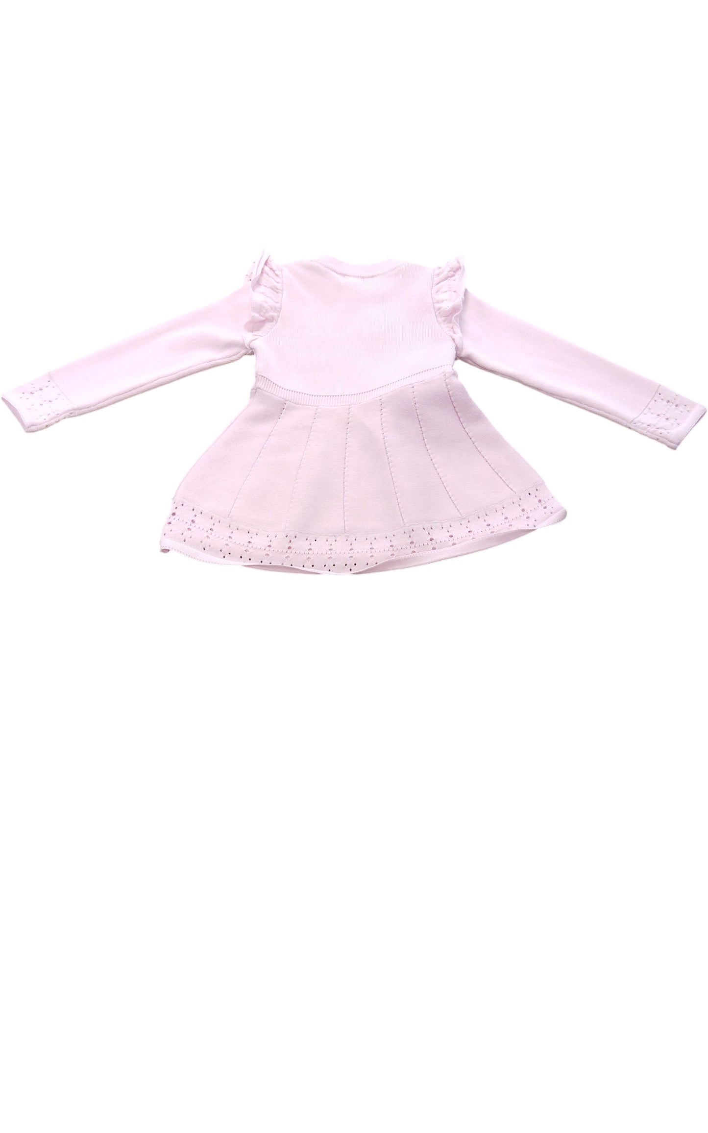 River Island Girls Pink Dress Age 12 Years Flower Detail Long Sleeve