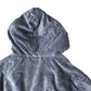 Dark Grey Fleece Hooded Robe 100% Organic Cotton Dressing Gown Size L