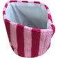 Pink Striped Fleece Christmas Tree Pot