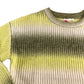 Space Dye Jumper UK8 Women's Green Multi Ribbed Knit Sweater