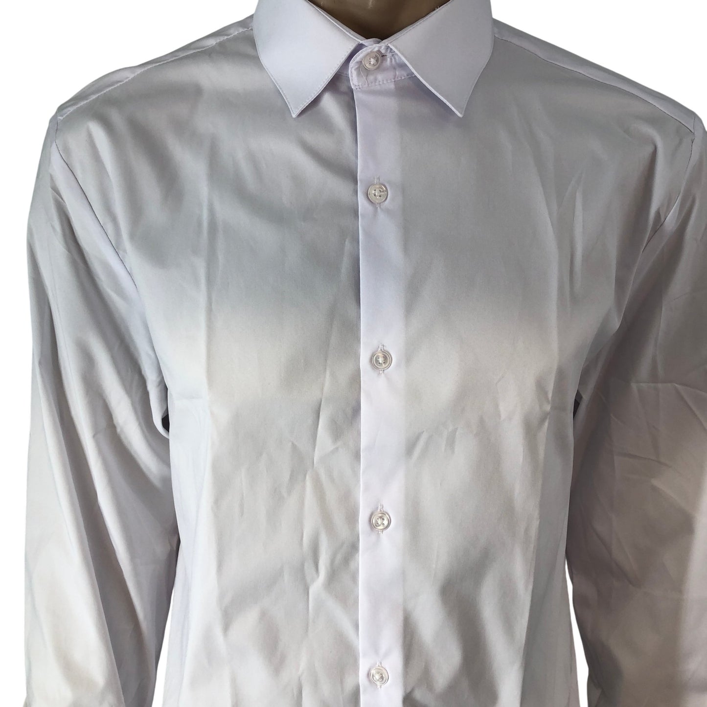 RIVER ISLAND Smart Shirt Size S Men's Long Sleeve Classic Fit White