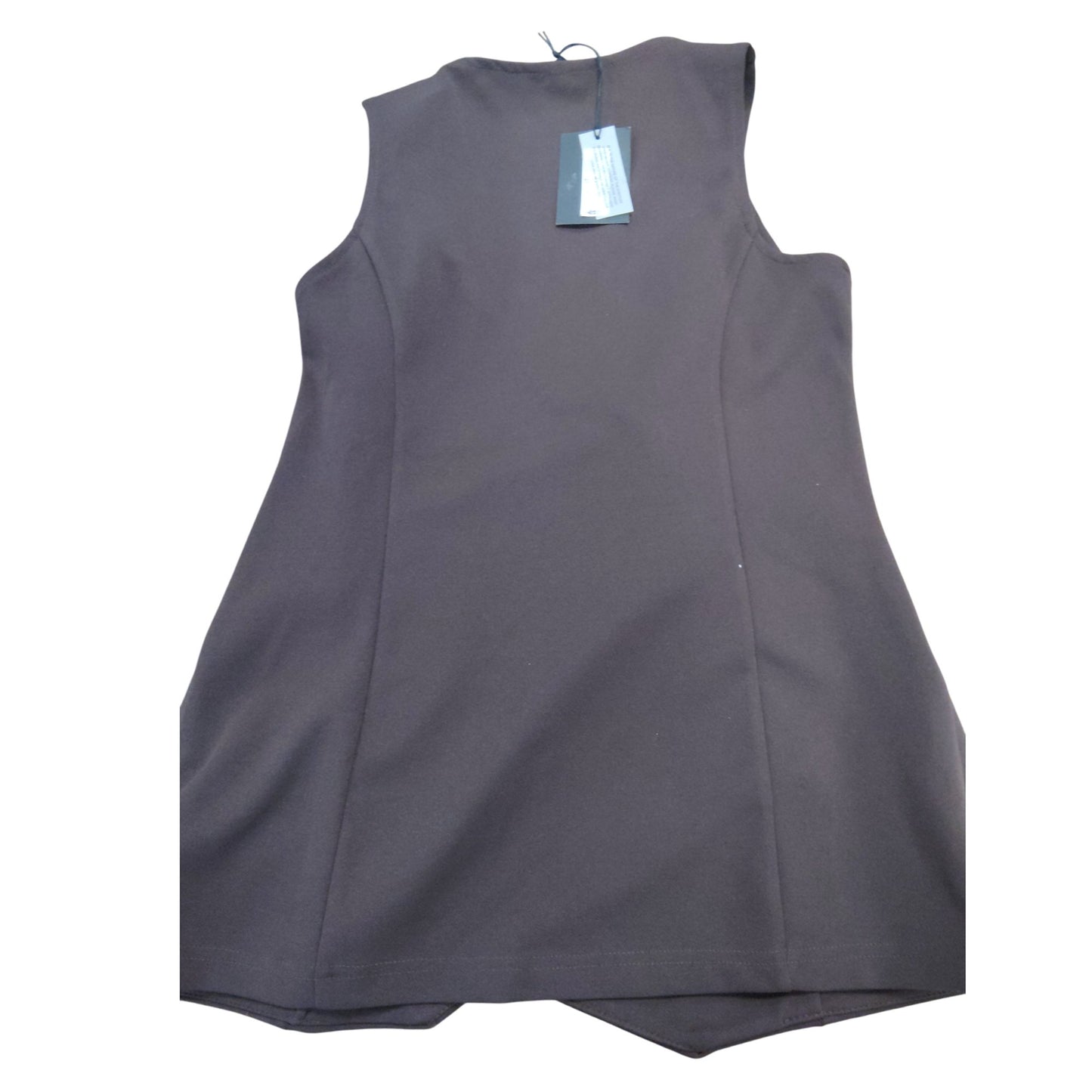 Fashion Brand Dark Brown Sleeveless Vest Top UK12 Women's Casual Smart Style