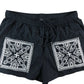 River Island Studios Women's Black Embroidered Shorts Size 20 Summer Style