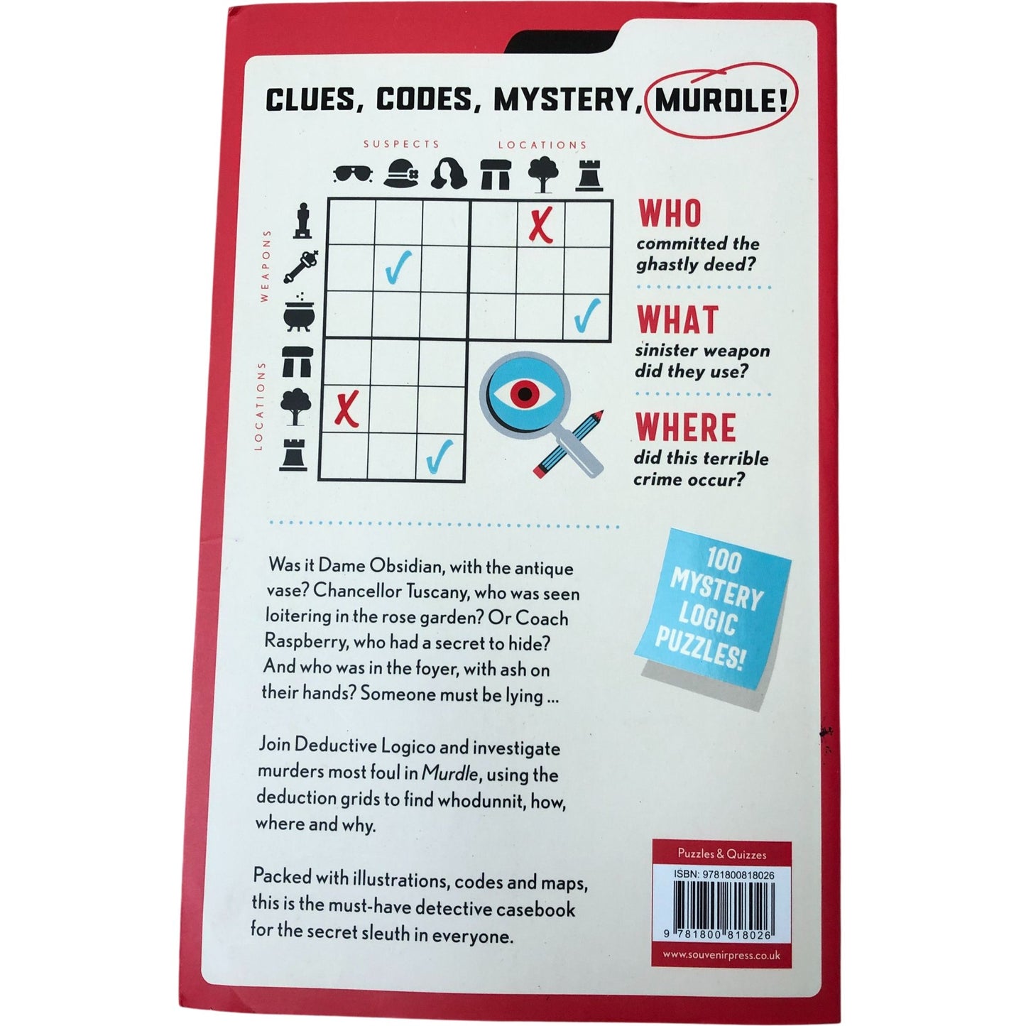 Murdle 100 Devilishly Devious Murder Mystery Logic Puzzles G T Karber