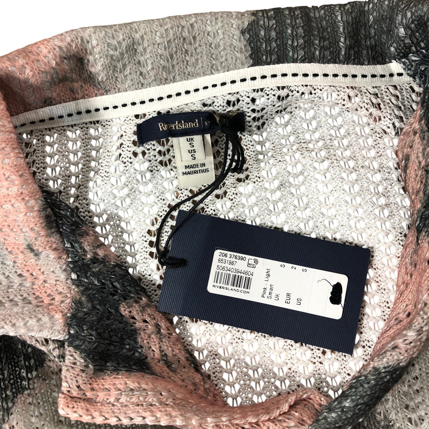 RIVER ISLAND Men's Short Sleeve Shirt Size S Pink Lightweight Casual Top