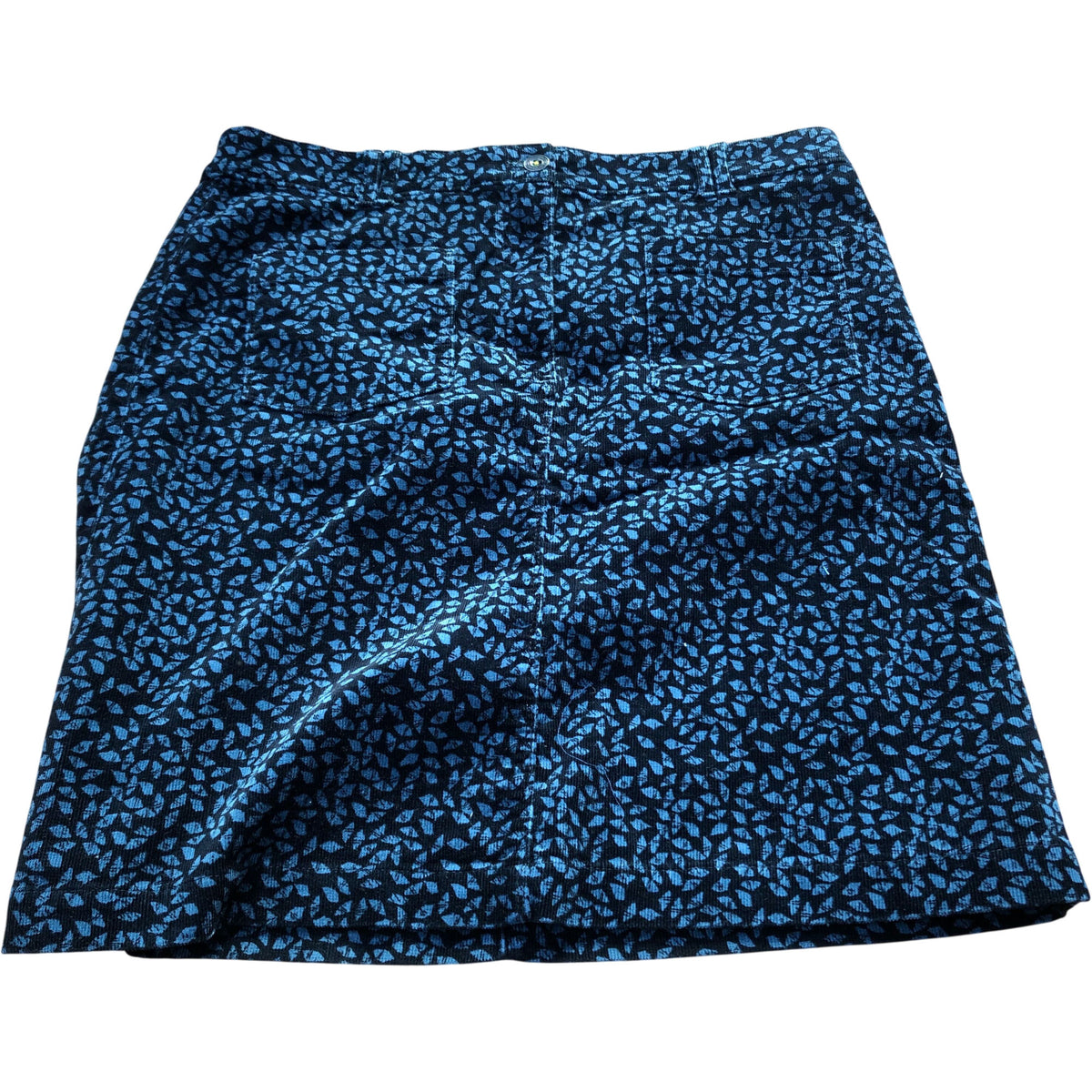 Women’s Skirt Size 14 Cotton Blend Blue Print Knee Length Casual
