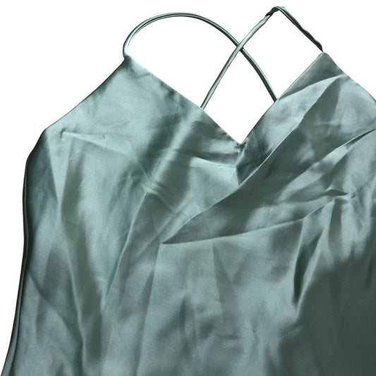 Rewritten Brooklyn Dress Size S Women's Sage Green Satin Maxi Dress
