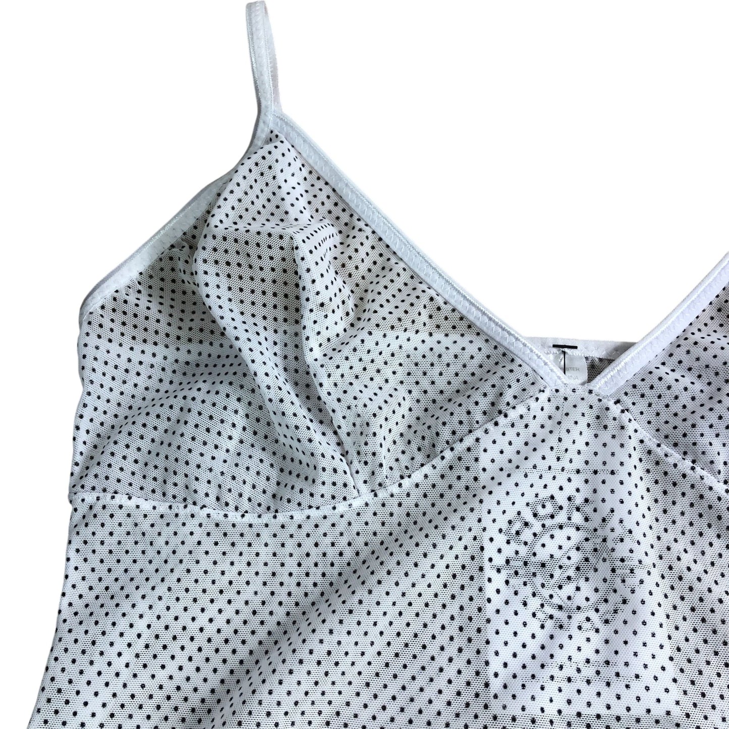 Rokit Camisole Women's White Polka Dot Lingerie Adjustable Straps One Size