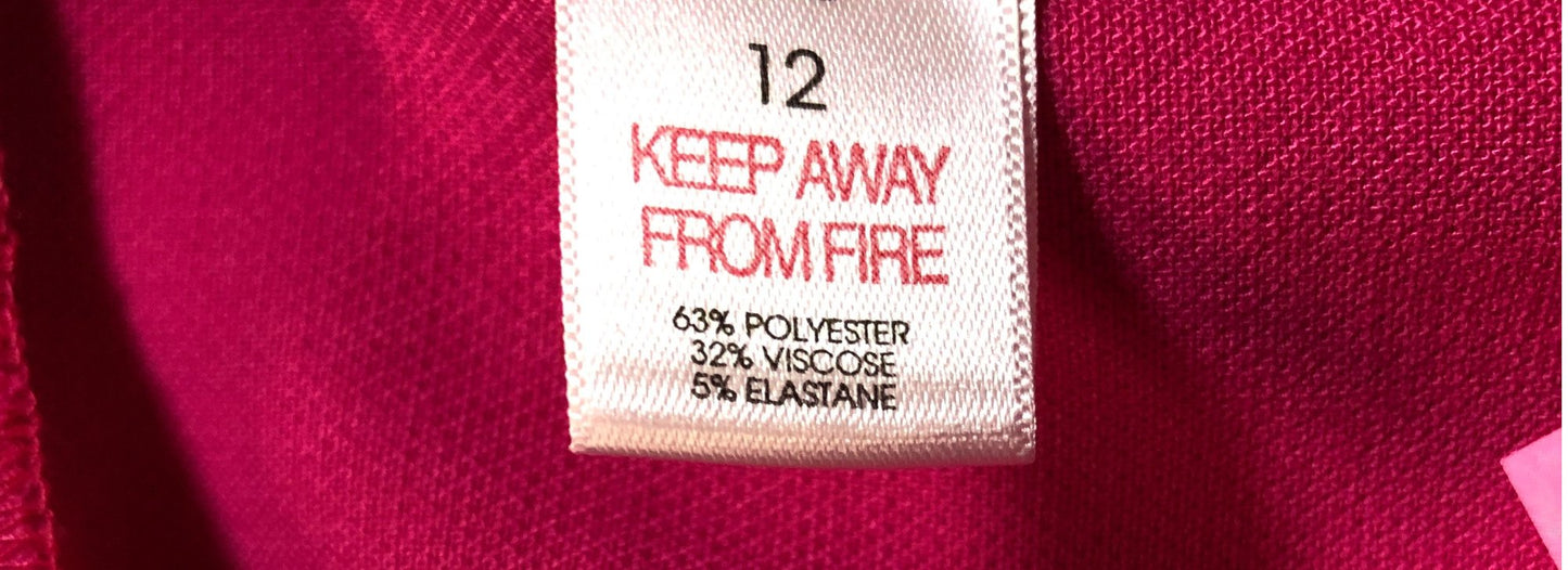Pink A-Line Skirt Women's Casual Zip Up Cotton Blend UK12