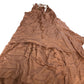Demi Viscose Side Pleat Asymmetric Midi Dress in Nude UK12