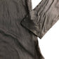 Cuban Collar Button Shirt Size Medium Men's Black Cotton
