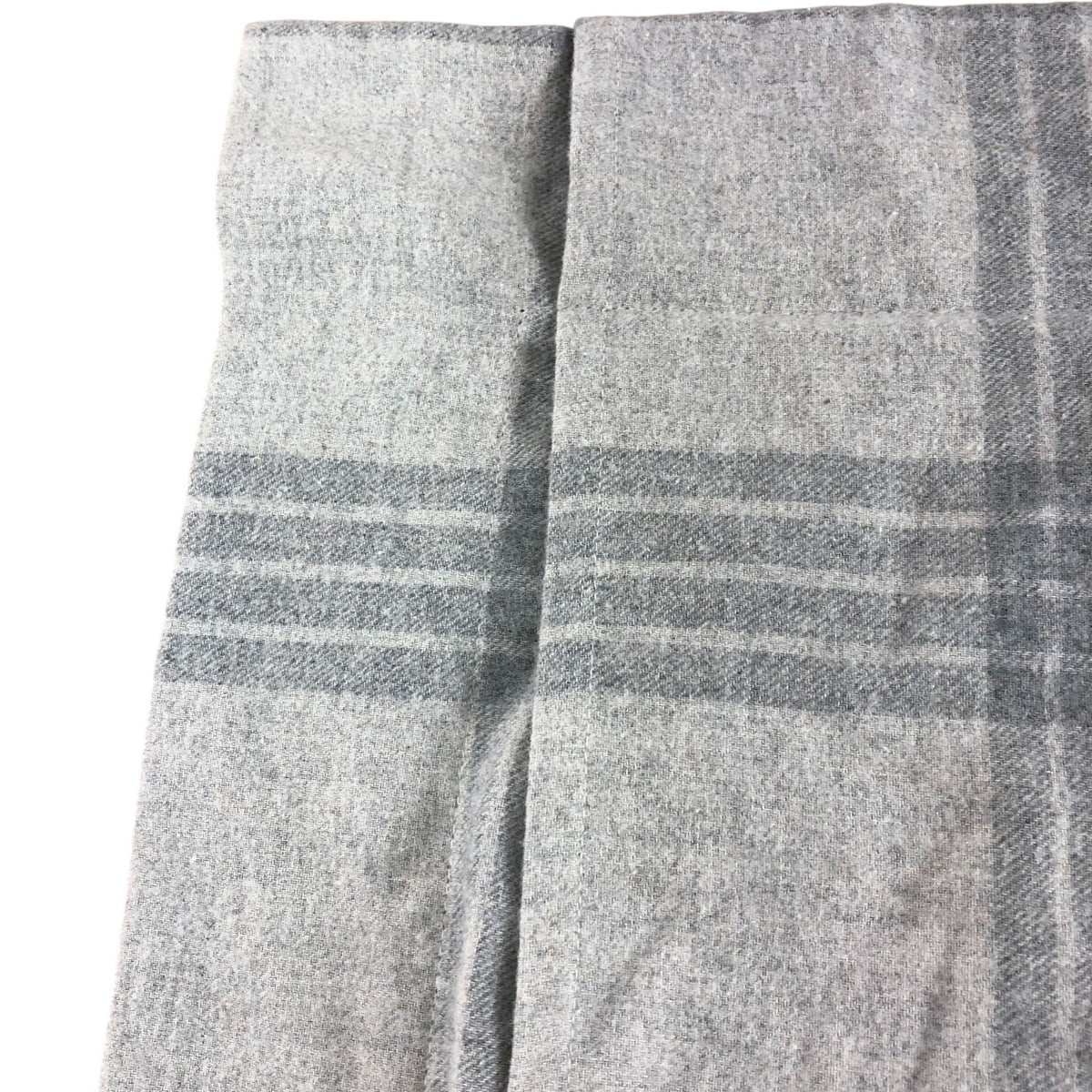 1 Piece Standard Pillowcase 50x75cm Grey Plaid Pattern Cotton Blend