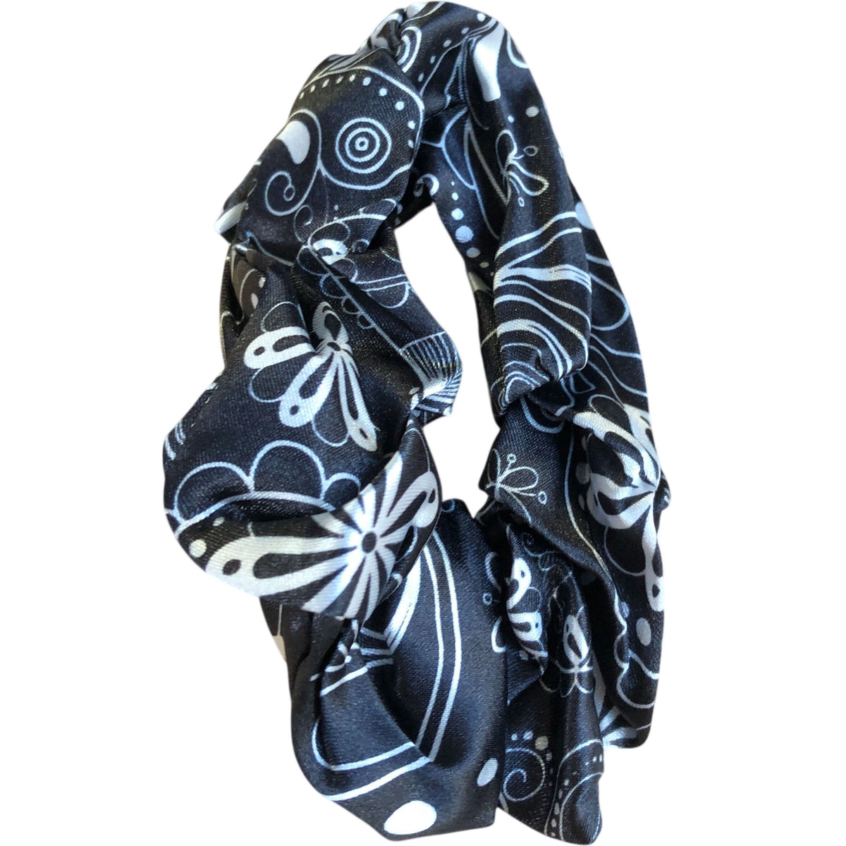 Hat Hut Satin Silk Sleep Cap Paisley Design Soft Sleepwear With Scrunchie