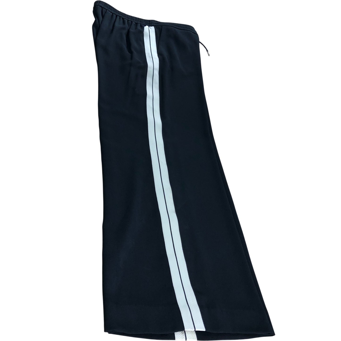 Branded Black Side Stripe Wide Trousers - Size 16L