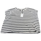 River Island Relaxed T-Shirt Size L Womens Striped Cream Black Cotton