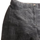 UK18 Women's Black Corduroy Skirt Knee Length Cotton Blend Casual