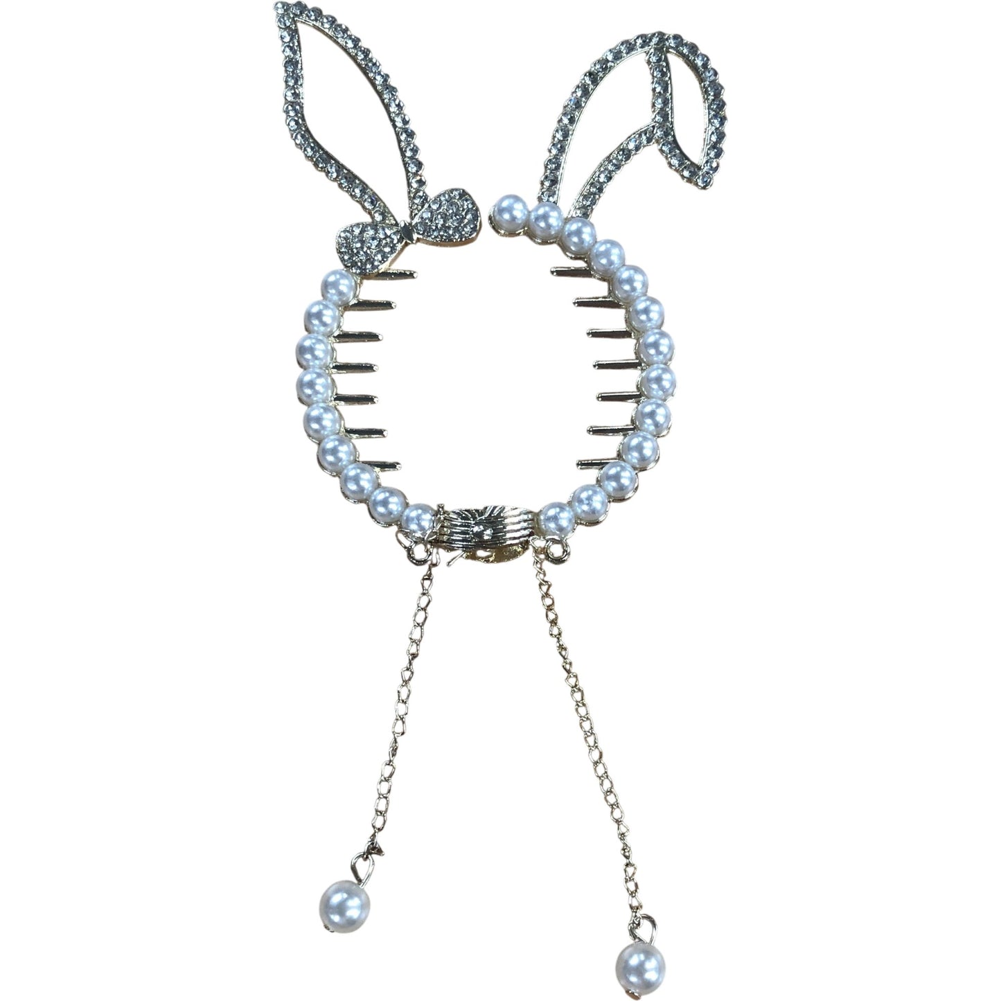 Diuso Bunny Hair Comb Accessory Gift Boxed Elegant Pearl Design Wedding