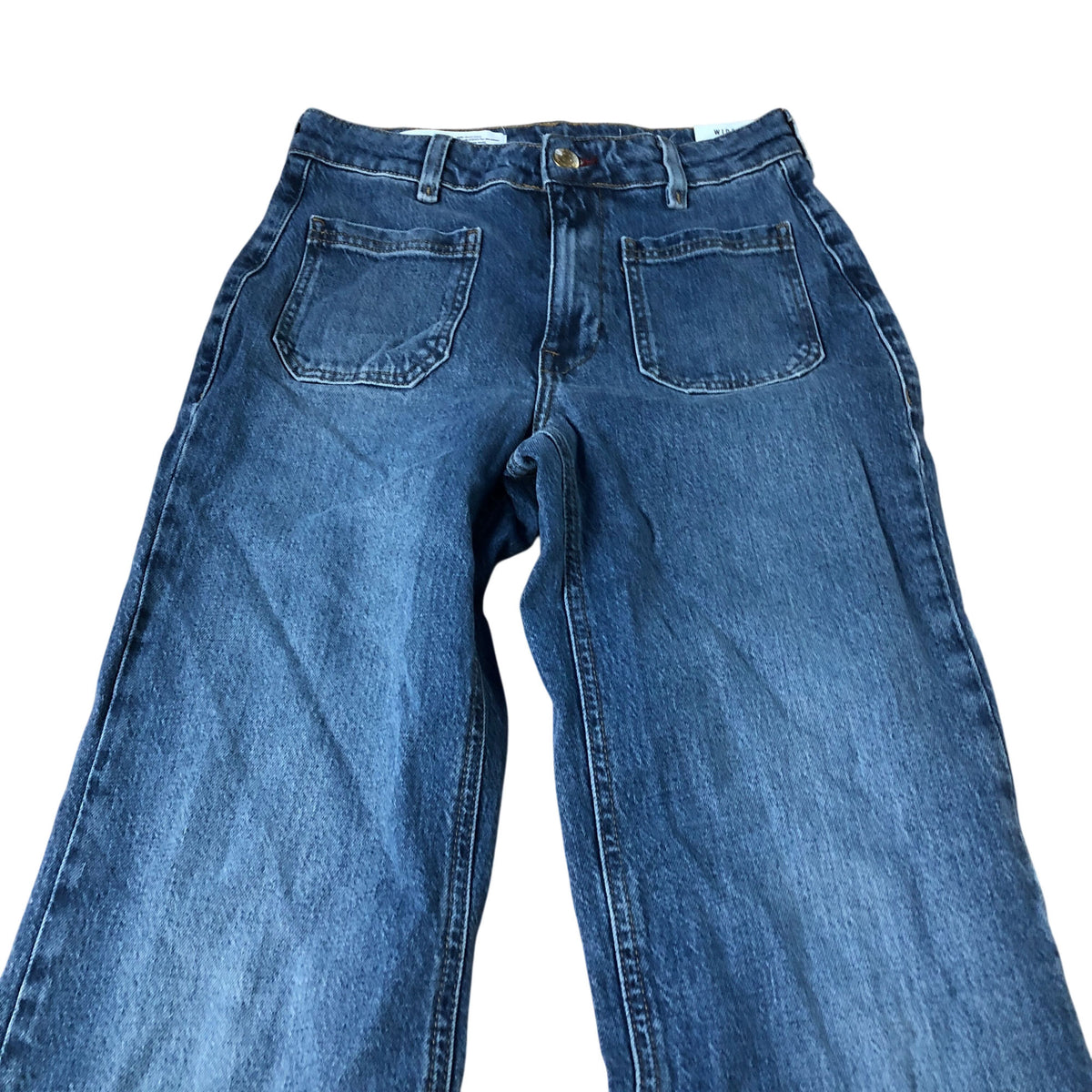 River Island Jeans Women's Wide Leg Denim Blue Classic Style Blue Wash UK8