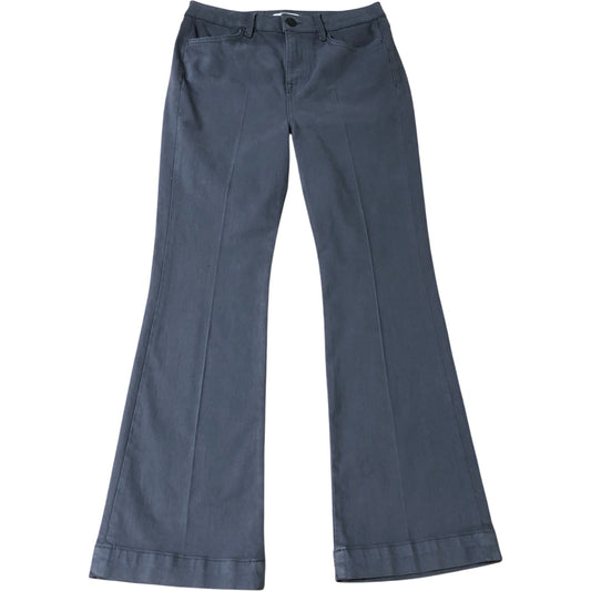 Grey Flared Women's Cotton Blend Style Trousers 12 Regular