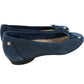 Clarks Candra Light UK3 D Women's Navy Suede Flats with Bow Detail