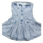 River Island Blue Denim Skater Dress UK10 Women's Embellished Pleated