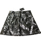 River Island Metallic Mini Skirt UK10 Women's Silver Faux Leather Croc Effect