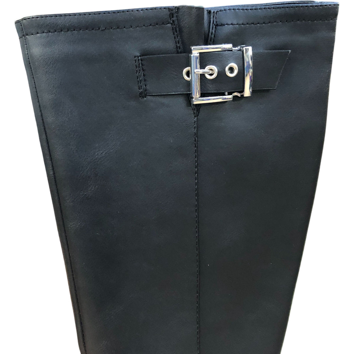 Knee High Black Buckle Boots Size 4