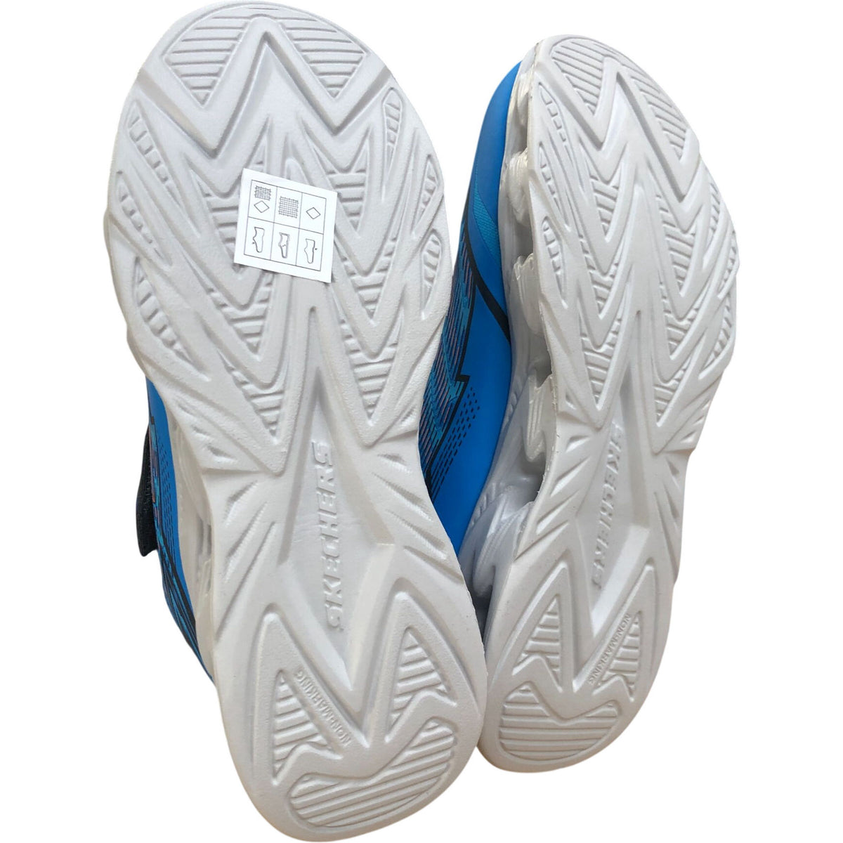 Skechers S Lights Vortex 2.0 Kids Blue Navy Trainers Light-Up Shoes Size 13