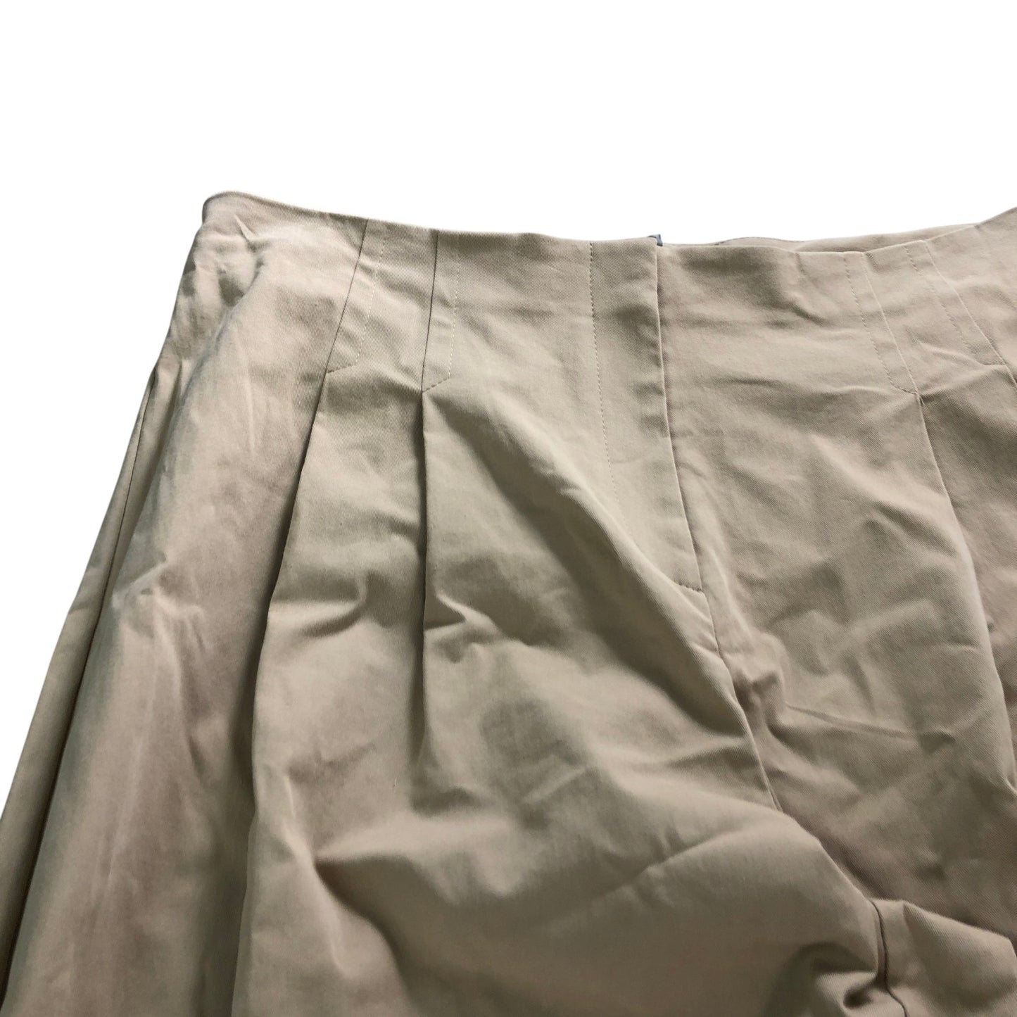 River Island Wide Leg Trousers UK18 Women's Casual Cotton Blend Beige