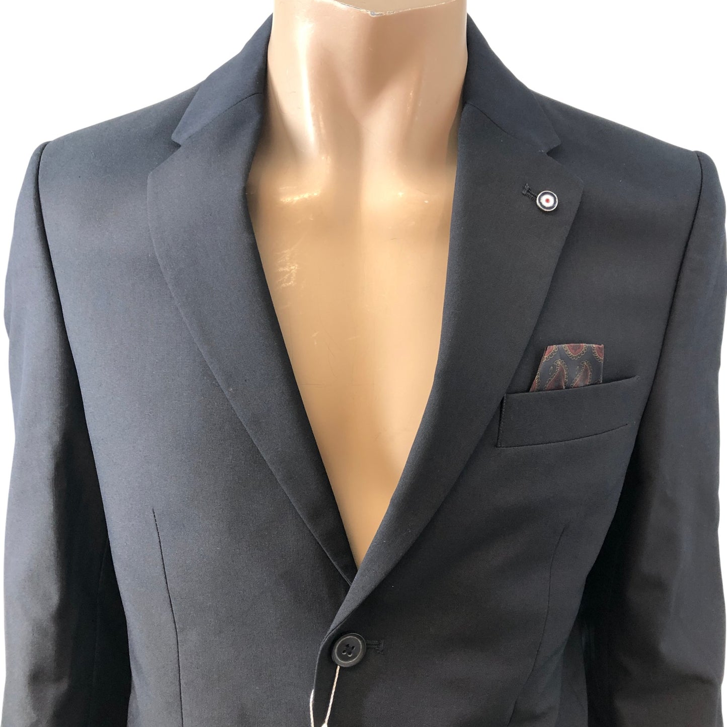 Ben Sherman The Soho Suit 40R Slim Fit Dark Navy Blazer Men's Stylish Jacket