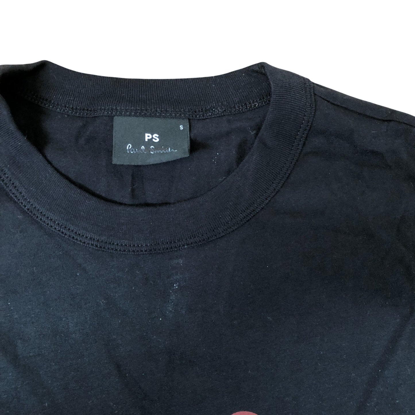 Paul Smith PS Smile T-Shirt Size S Men's Black Cotton Graphic Tee