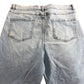 Light Wash Blue Cropped Kick Flare Jeans