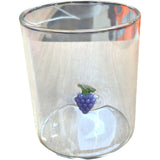 Grape Decorated Glass Tumbler