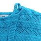 River Island Girls Cardigan 9-10 Years Knit Layered Aqua Blue Patterned