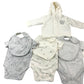 Baby Gift Set Teddy Bear Outfit Bag Cute Grey Baby Clothes Bundle 0-3 Months
