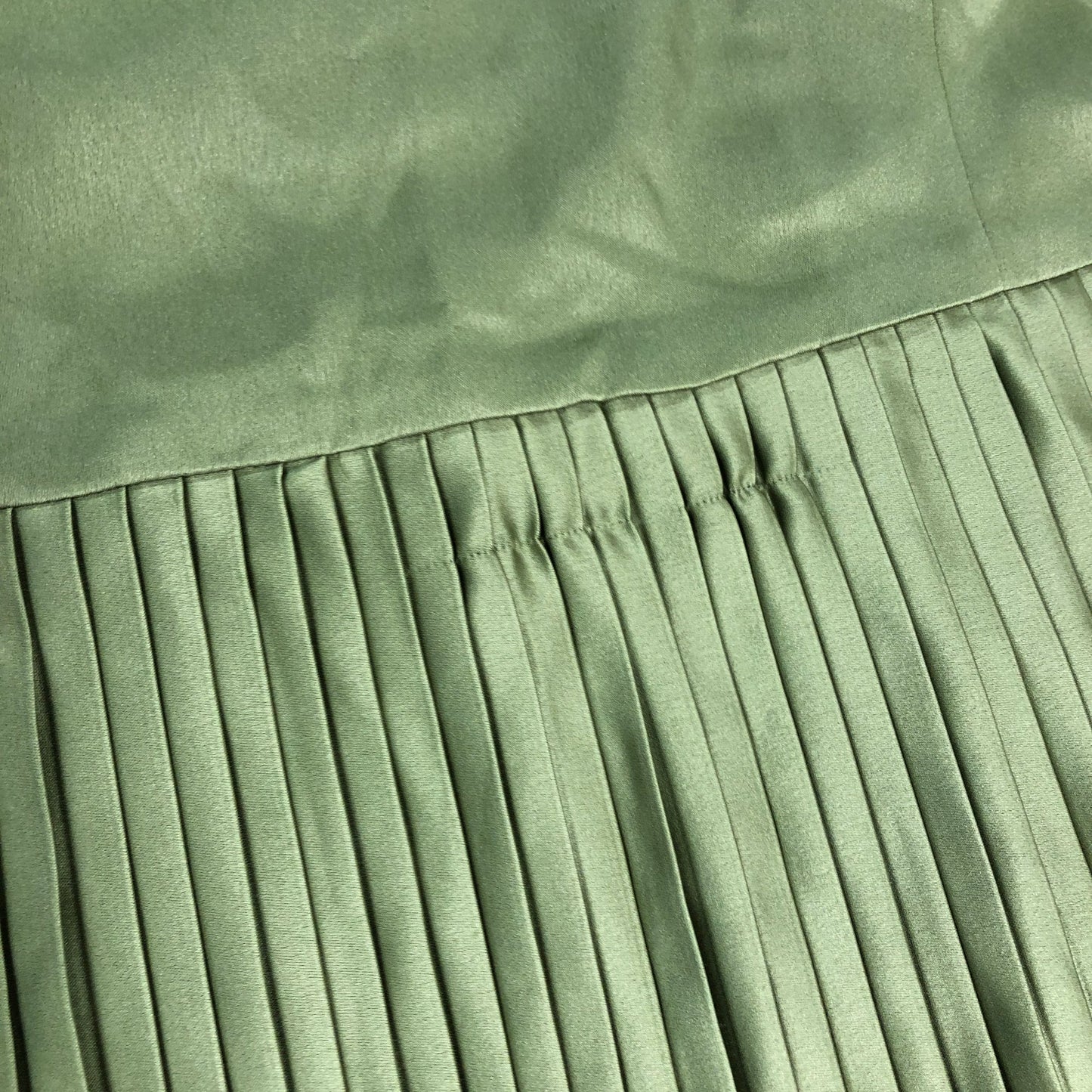 Club London Women's Pleated Maxi Dress UK10 Olive Green Elegant Evening Wear