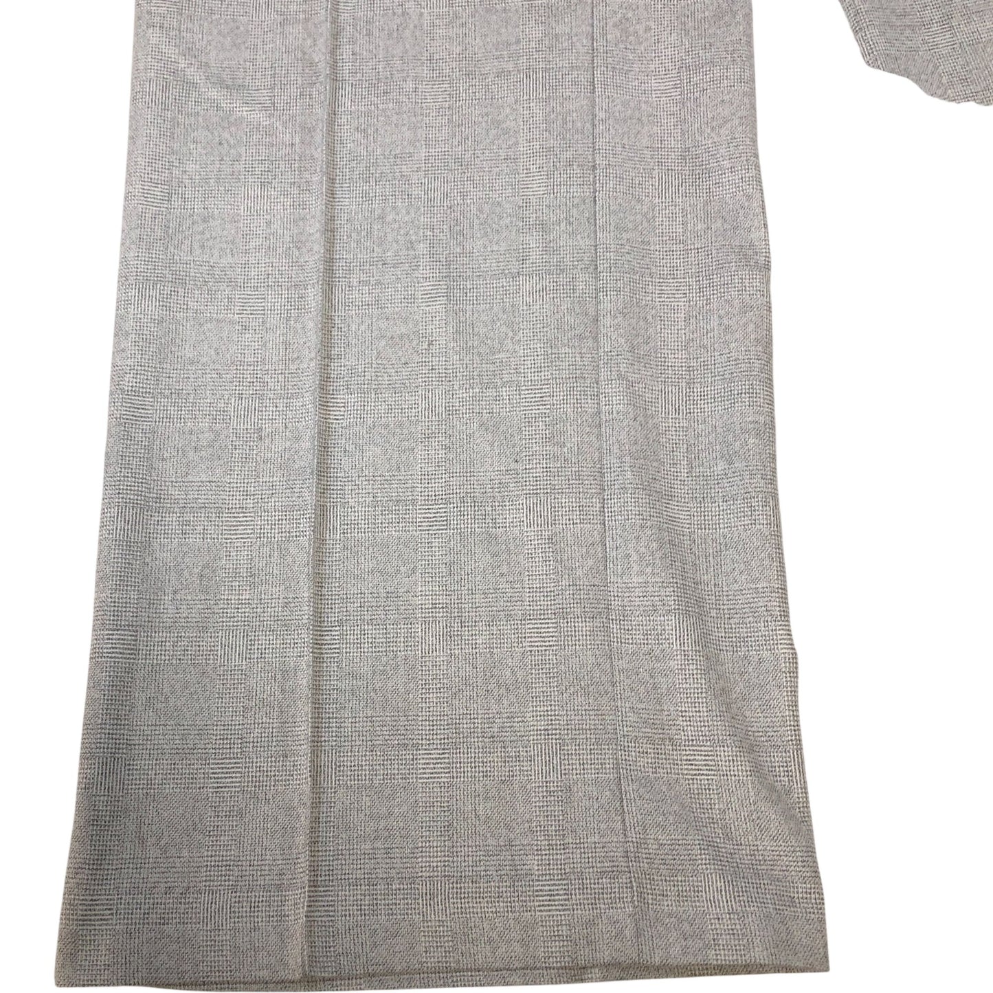 Grey Check Wide Leg Trousers Women's Smart Casual Wear Stretch Fabric UK18