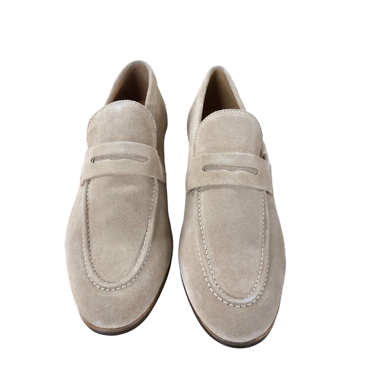 Kurt Geiger Formal Shoes UK10 Men's Suede Moccasin Beige Leather Upper
